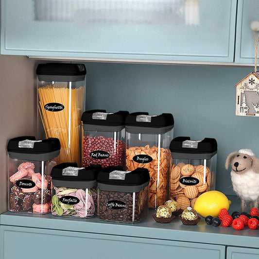 JUEGO DE 7 CONTENEDORES HERMÉTICOS DE PLÁSTICO 🍱 🍇