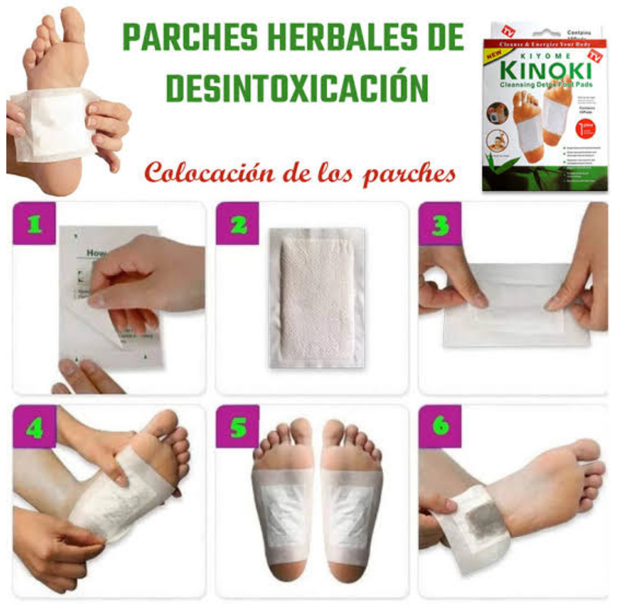 PARCHE DETOX KINOKI DESINTOXICA TU CUERPO