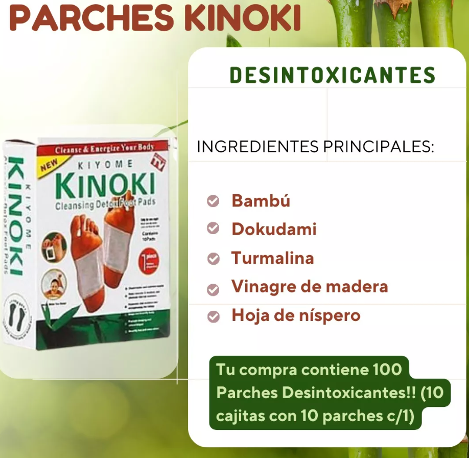 PARCHE DETOX KINOKI DESINTOXICA TU CUERPO